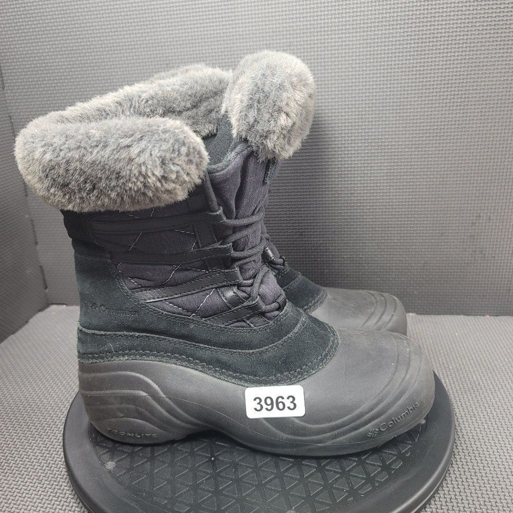 Womens Sz 6.5 Black & Grey Columbia Sierra Summette 2 Snow Boots